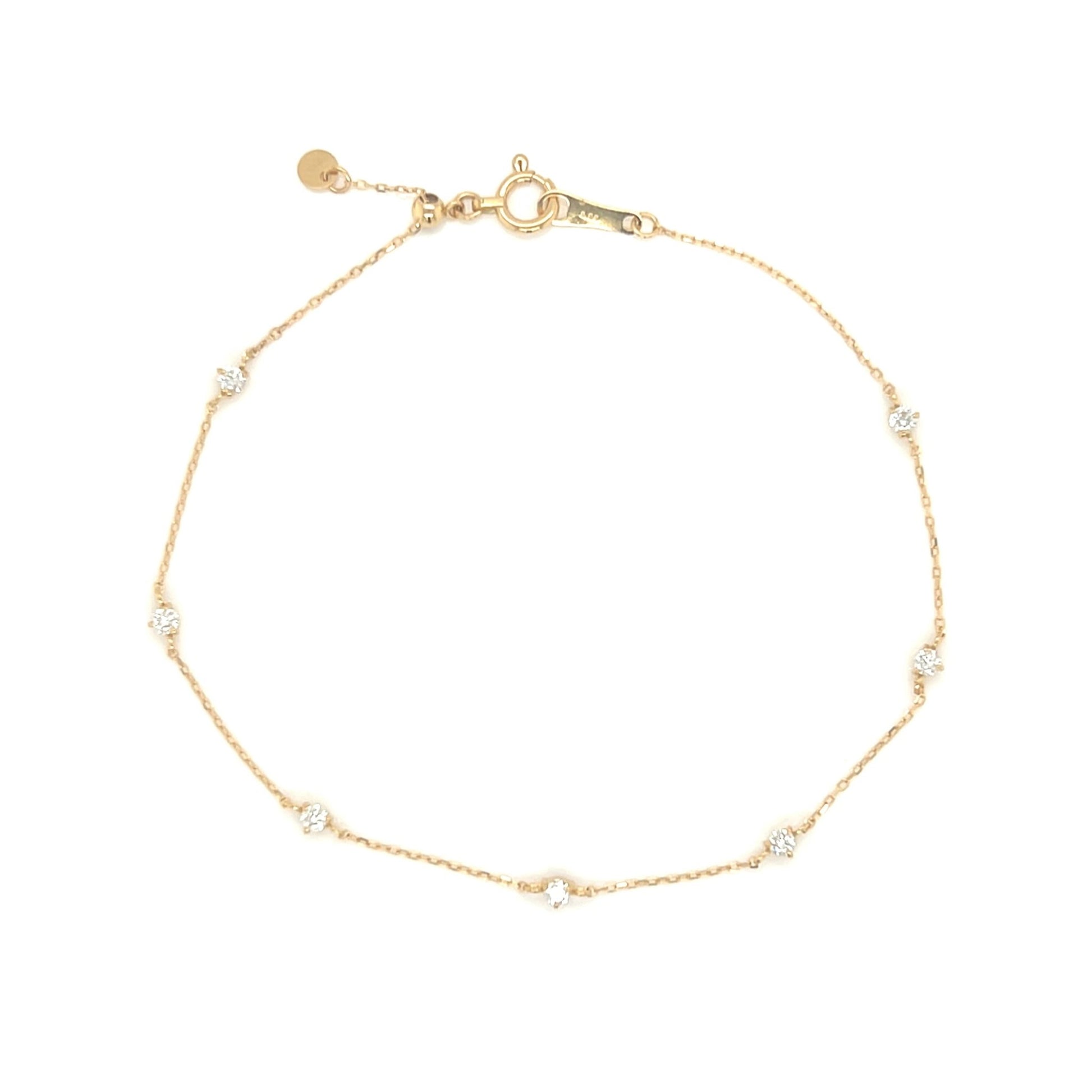 3 - prong set Station Bracelet 0.2ct - JMW Jewelry Wholesale
