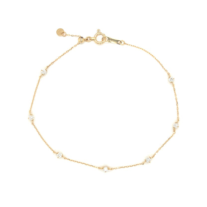 3 - prong set Station Bracelet 0.2ct - JMW Jewelry Wholesale