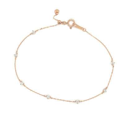 3 - prong set Station Bracelet 0.2ct - JMW Jewelry Wholesale