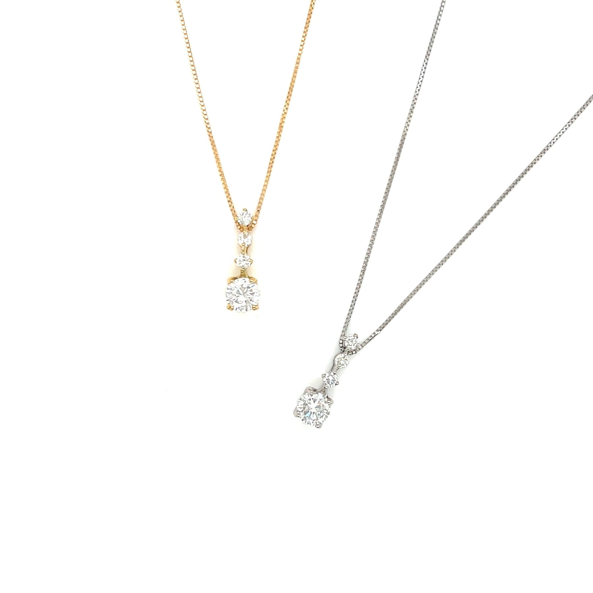 4 Dia Dangle Necklace 0.4ct - JMW Jewelry Wholesale