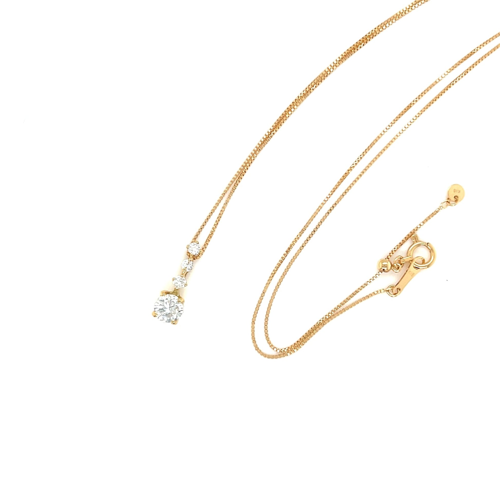 4 Dia Dangle Necklace 0.4ct - JMW Jewelry Wholesale
