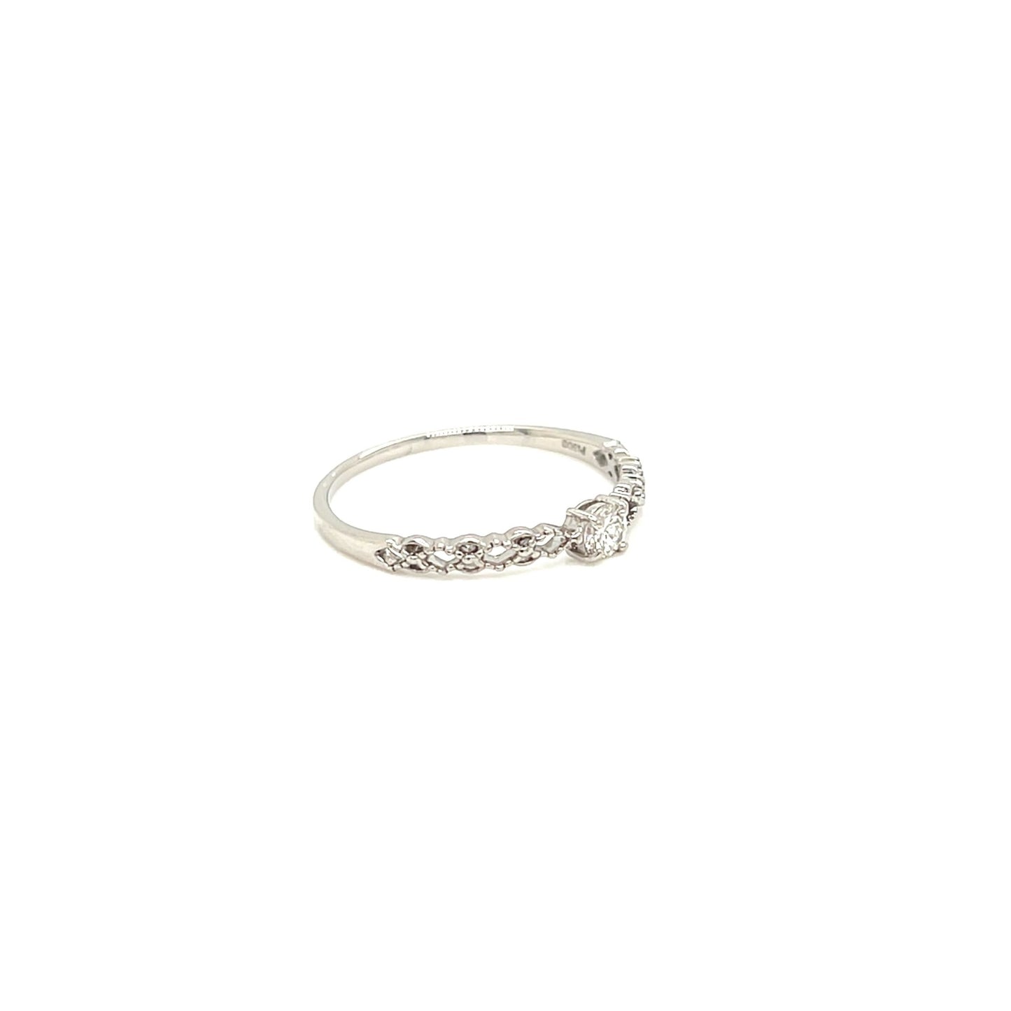 4 - prong Dia Antique Ring 0.1ct - JMW Jewelry Wholesale