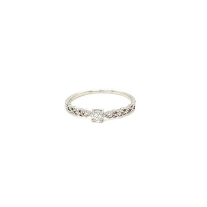 4 - prong Dia Antique Ring 0.1ct - JMW Jewelry Wholesale