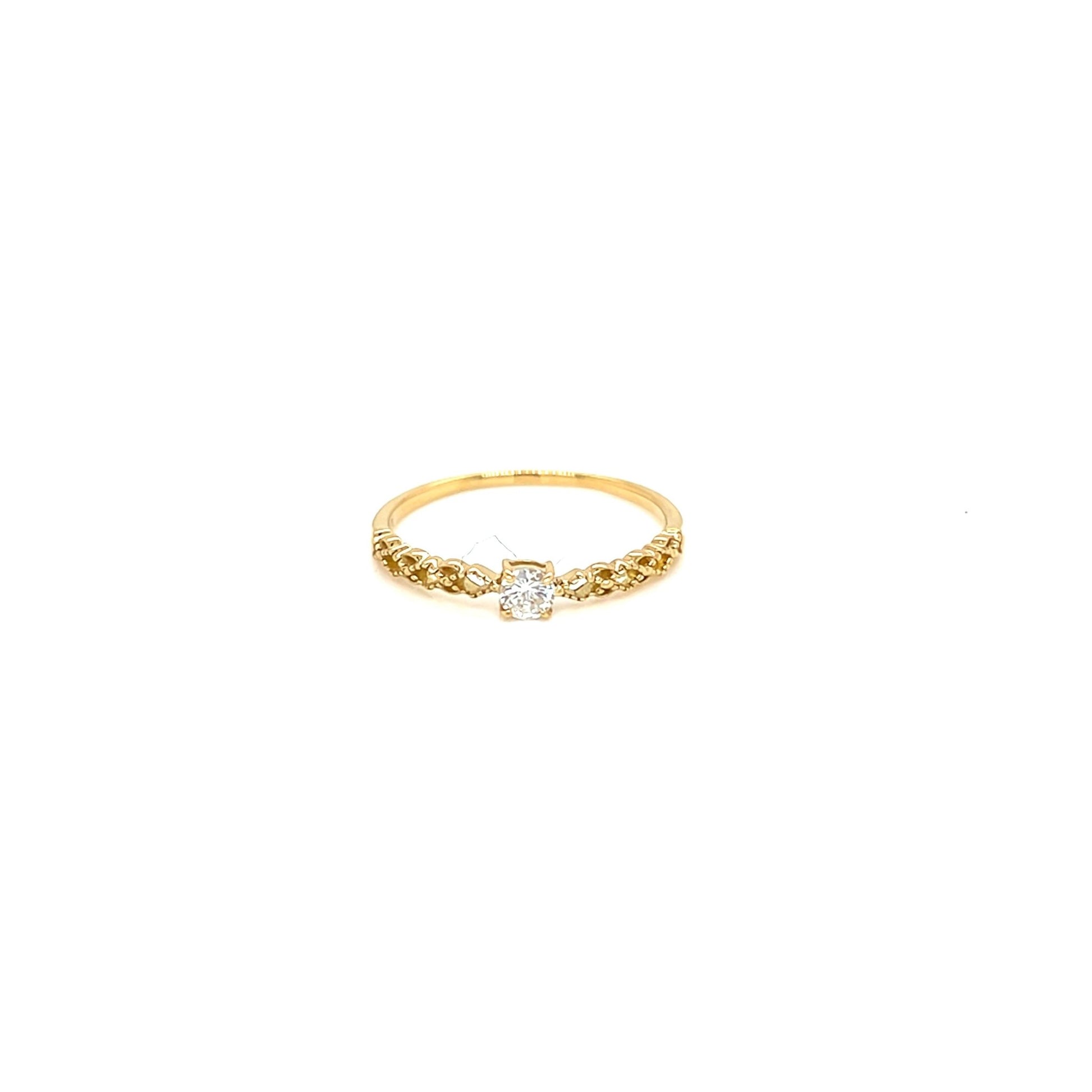 4 - prong Dia Antique Ring 0.1ct - JMW Jewelry Wholesale