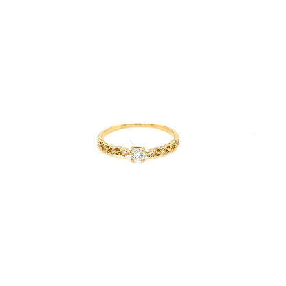 4 - prong Dia Antique Ring 0.1ct - JMW Jewelry Wholesale