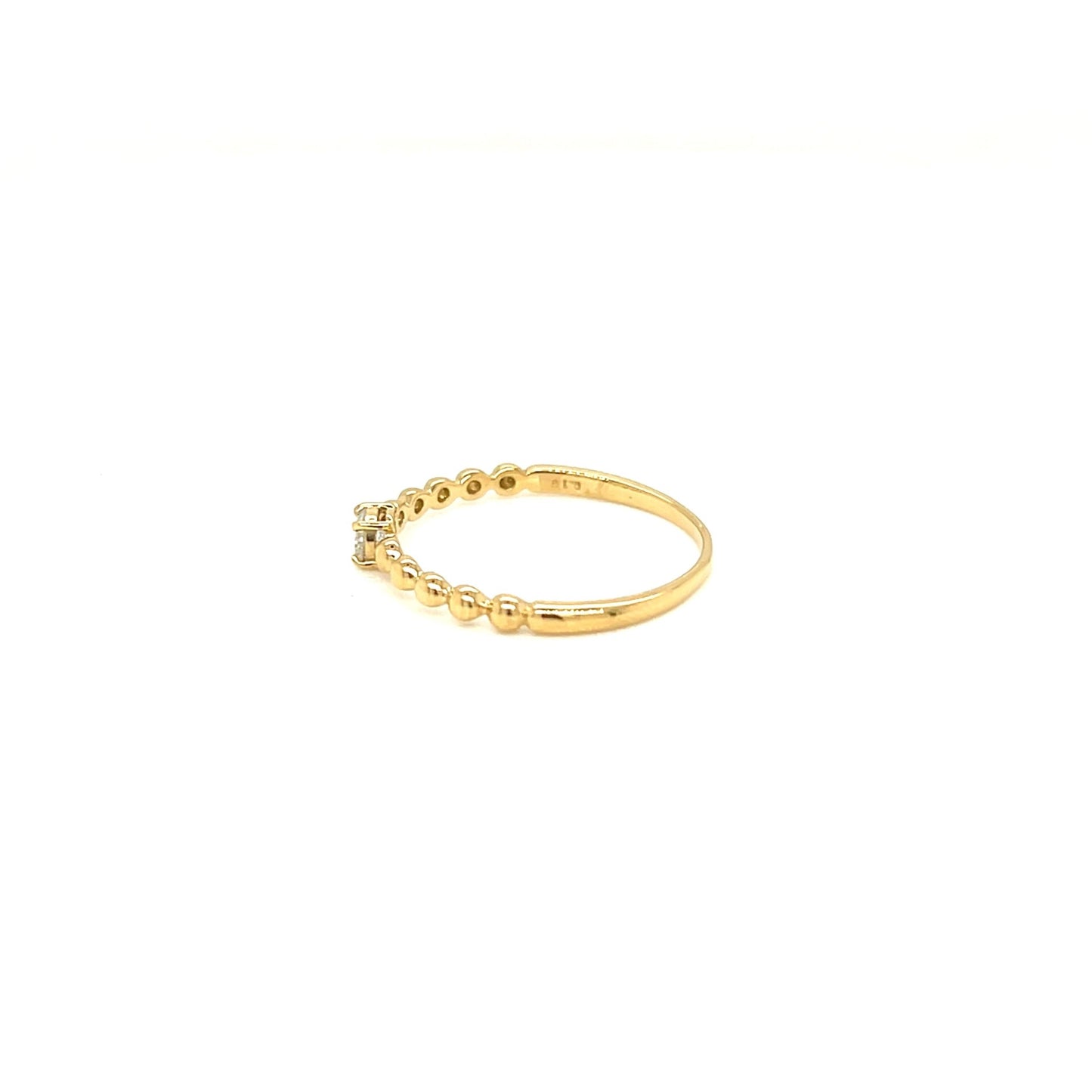 4 - prong Dia Beads Ring 0.1ct - JMW Jewelry Wholesale