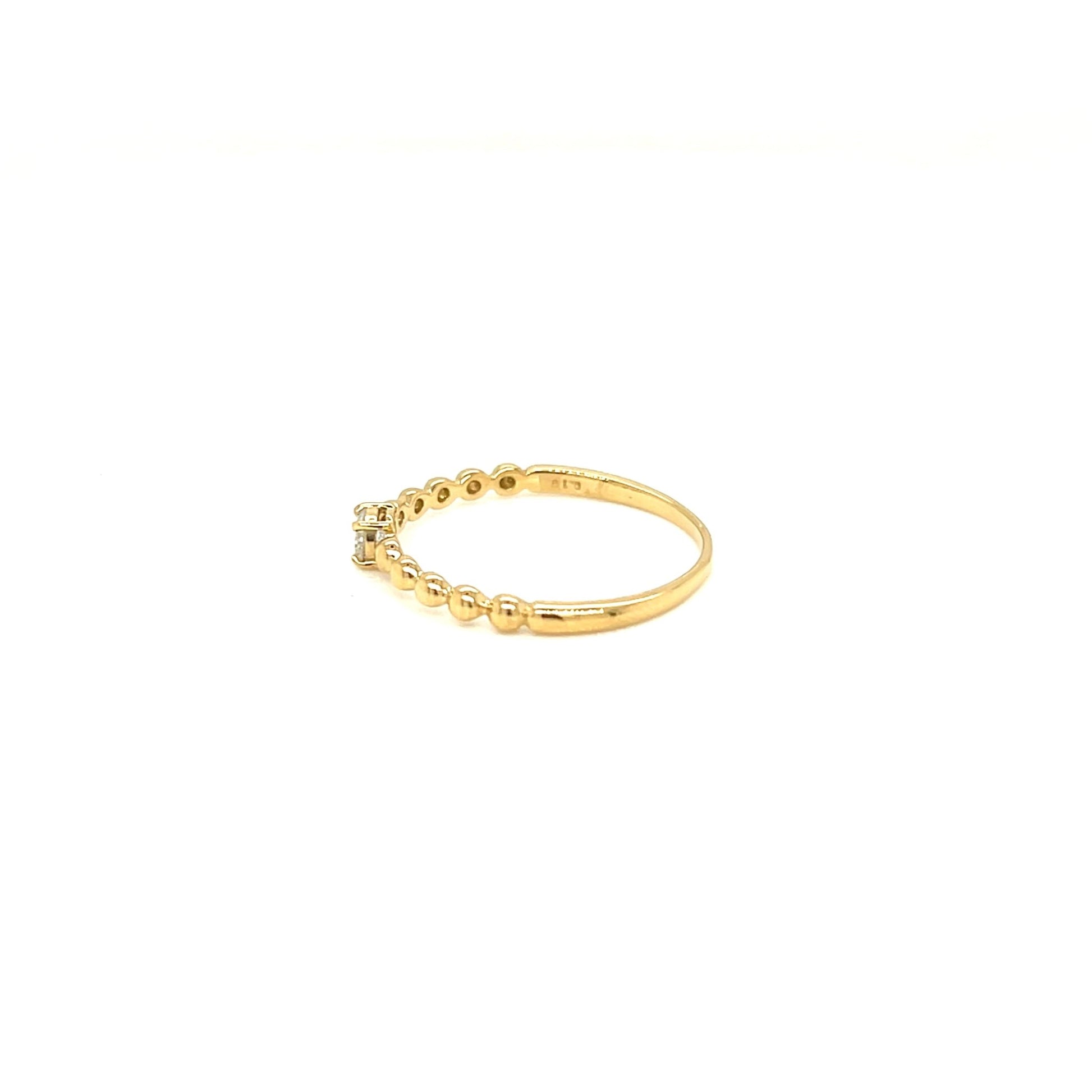 4 - prong Dia Beads Ring 0.1ct - JMW Jewelry Wholesale