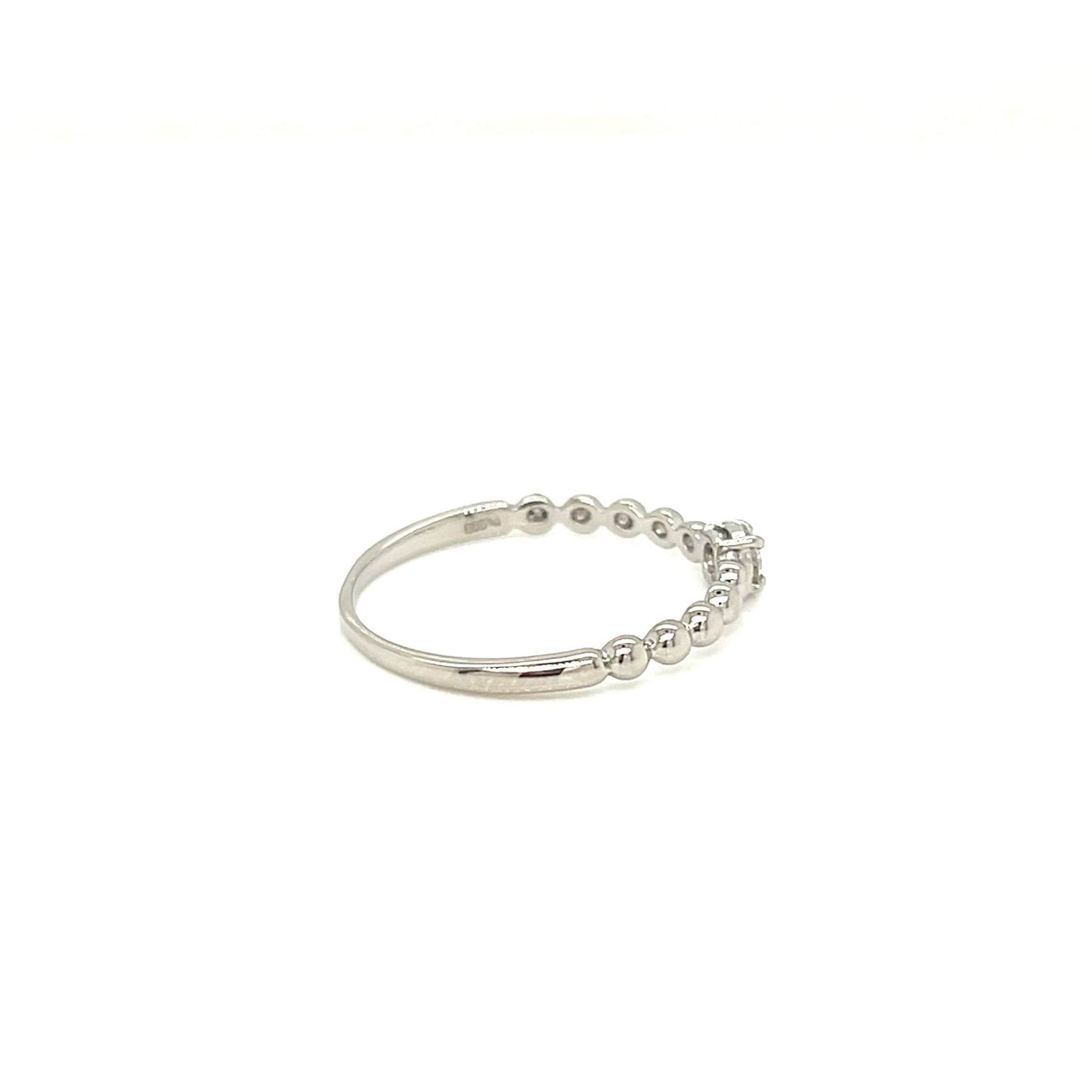 4 - prong Dia Beads Ring 0.1ct - JMW Jewelry Wholesale