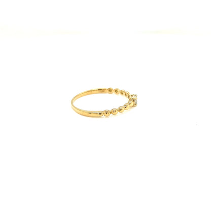 4 - prong Dia Beads Ring 0.1ct - JMW Jewelry Wholesale