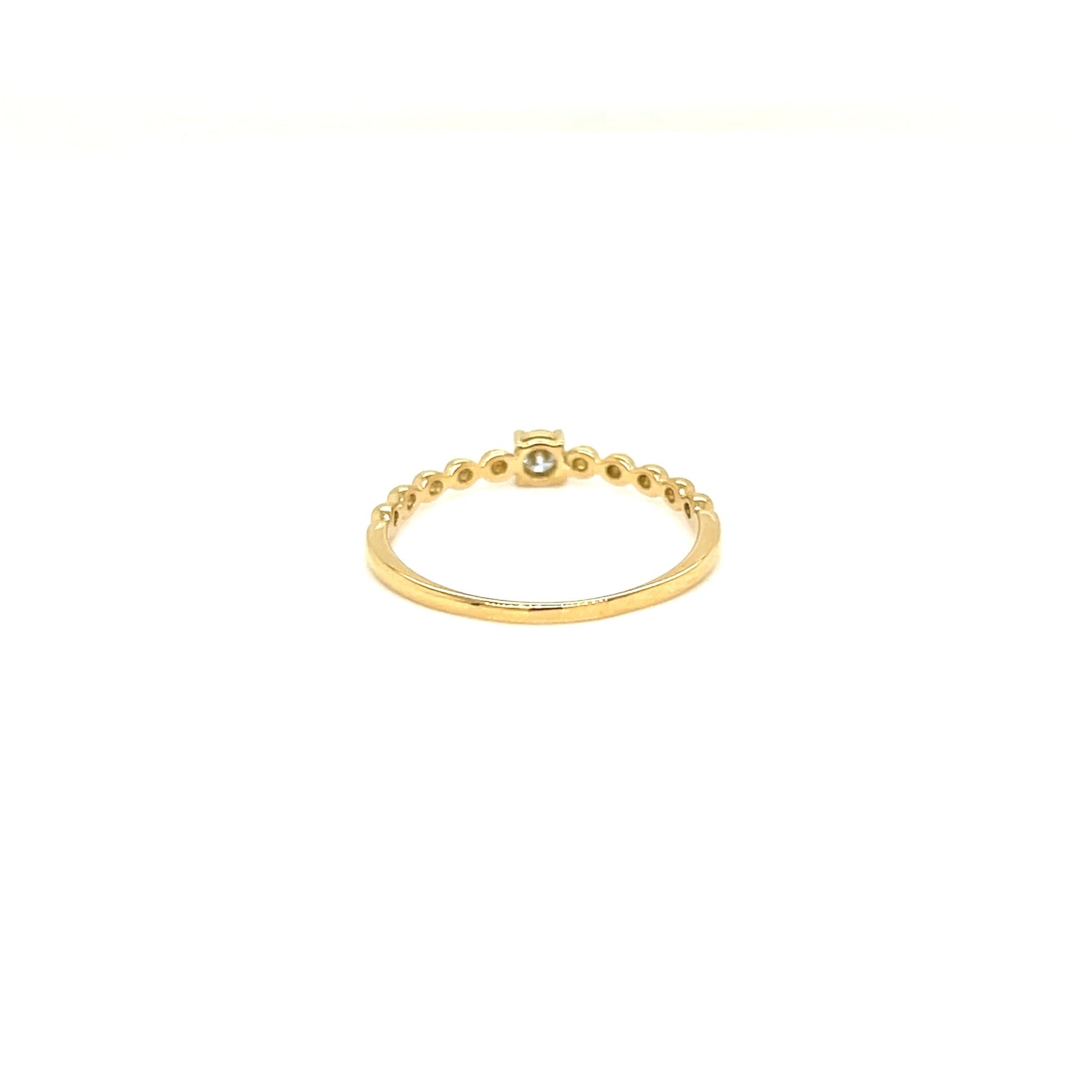 4 - prong Dia Beads Ring 0.1ct - JMW Jewelry Wholesale