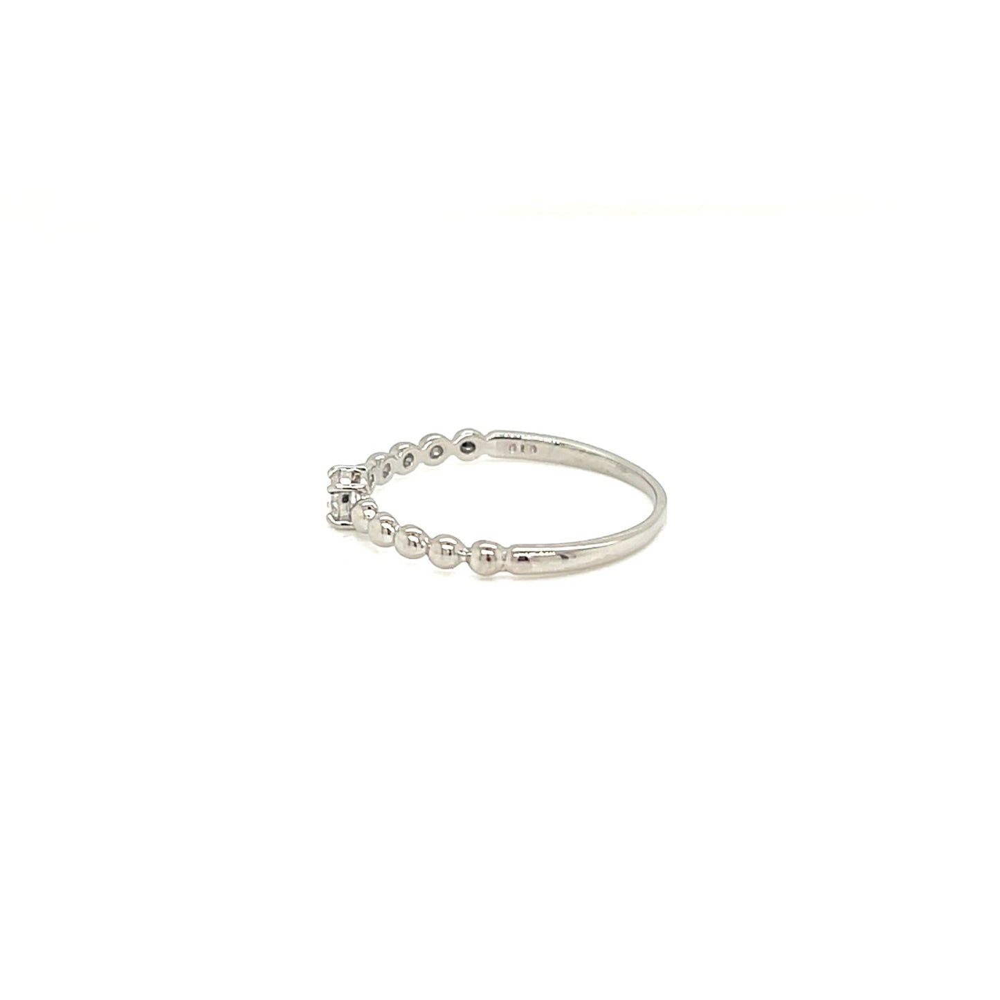 4 - prong Dia Beads Ring 0.1ct - JMW Jewelry Wholesale