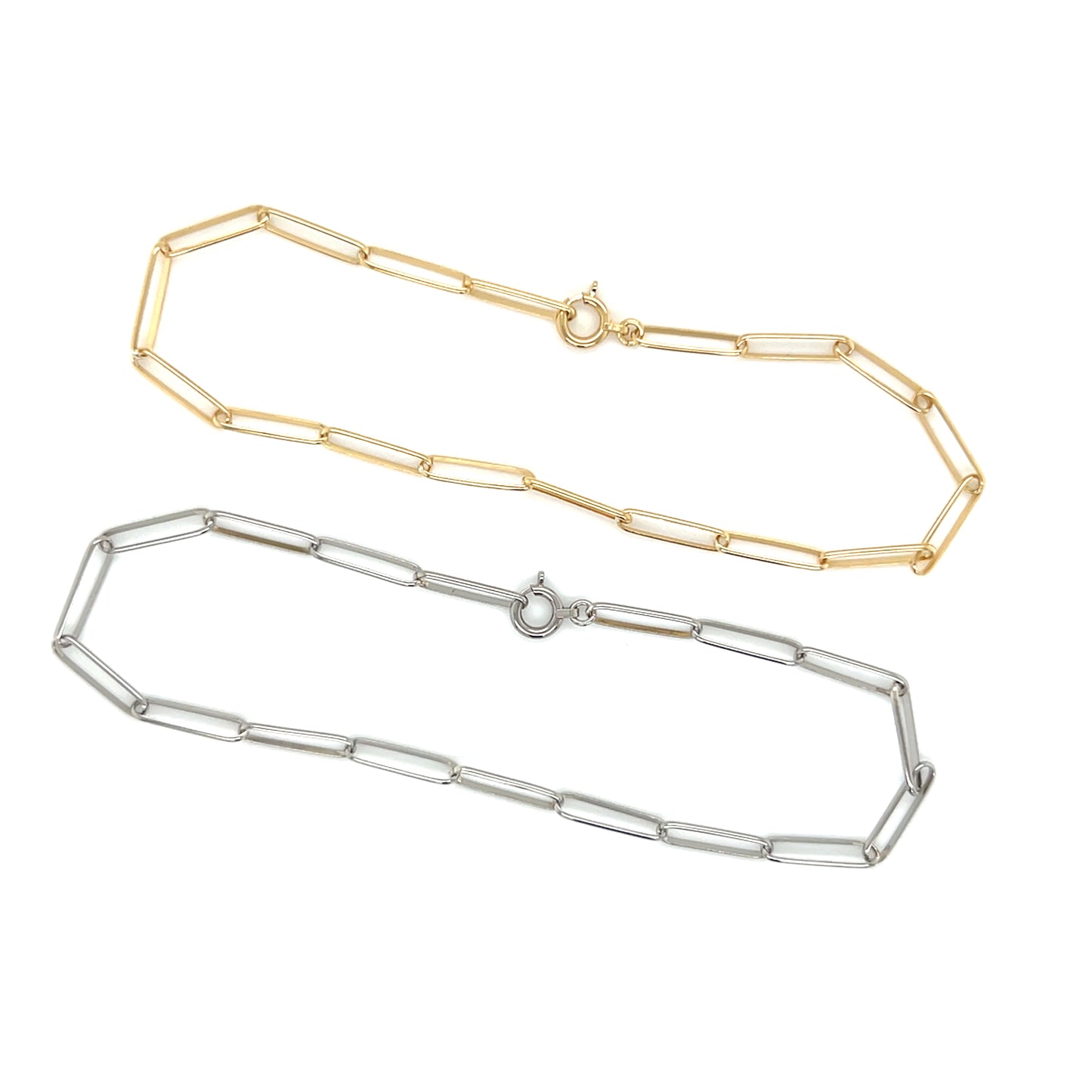 Gold Wide Paperclip chain