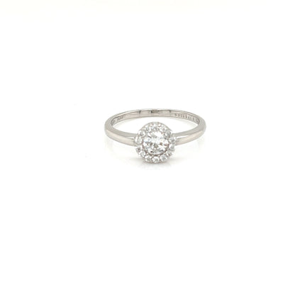 Halo Ring with CGL Cert Book
 0.3/0.12ct