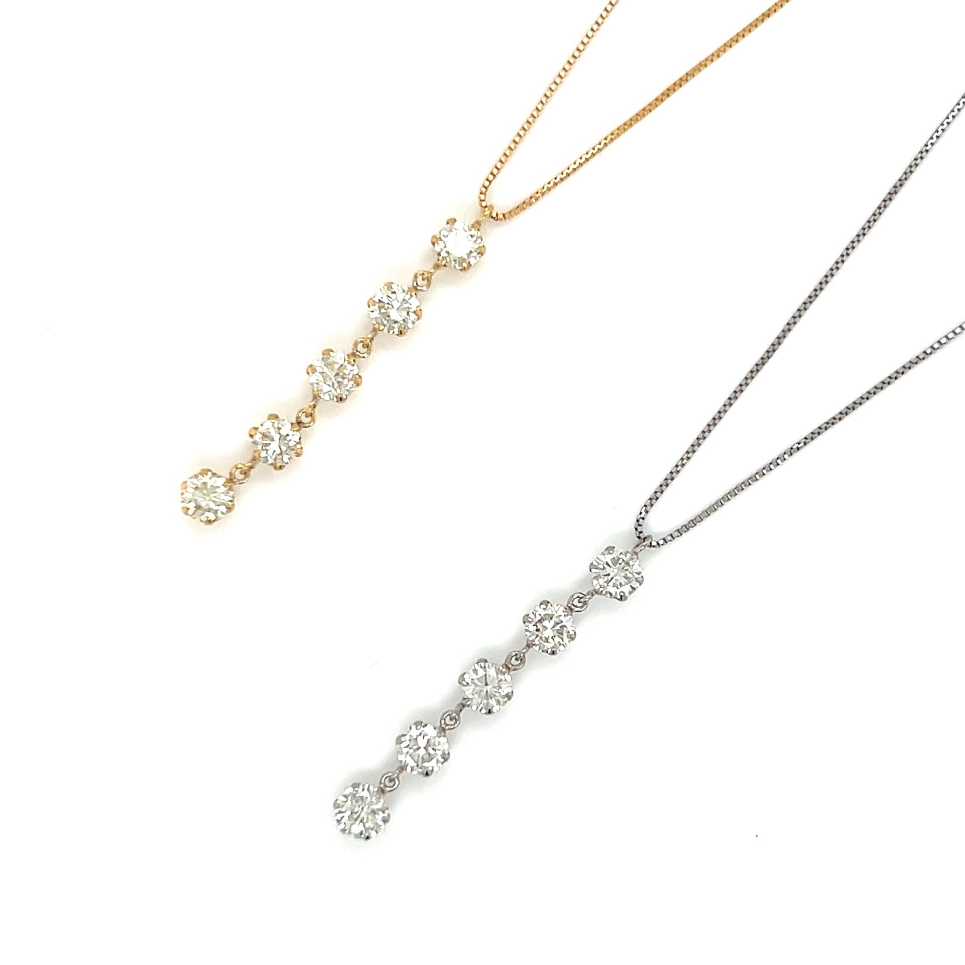 5 Dia Dangle Necklace 1ct - JMW Jewelry Wholesale