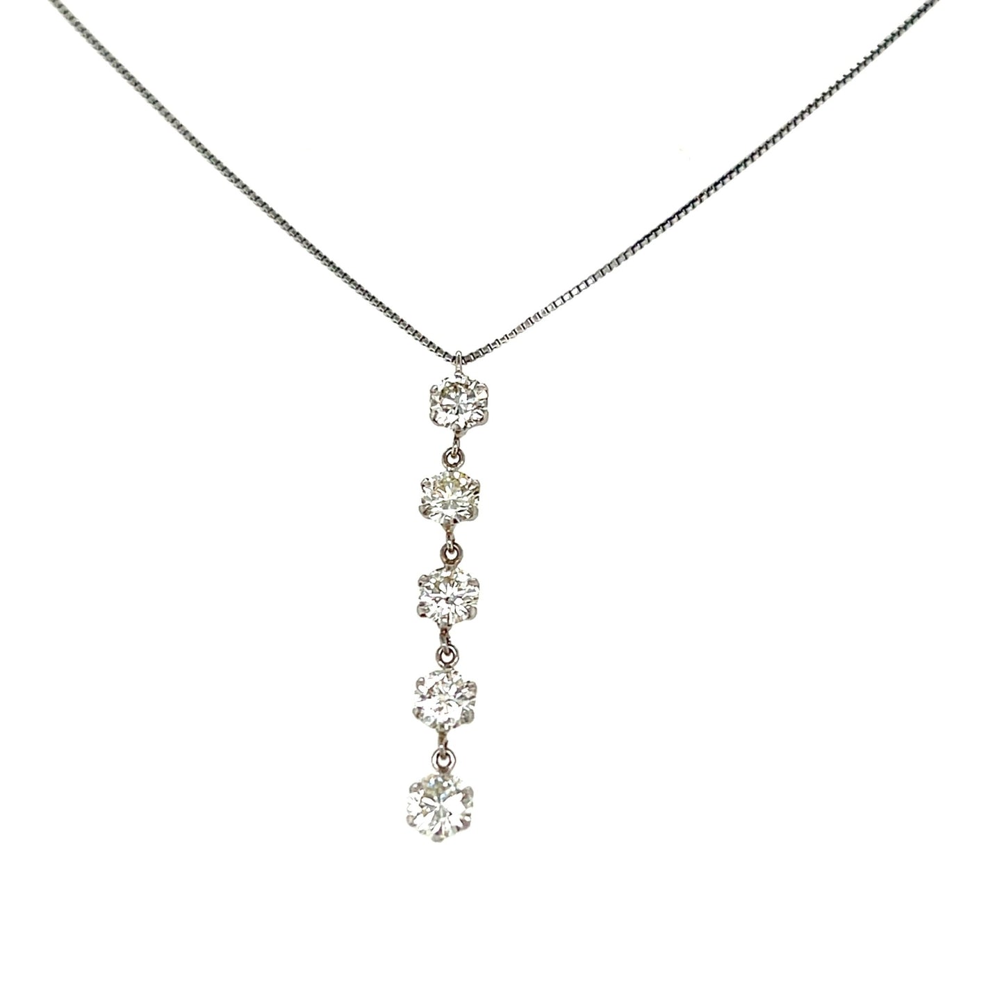 5 Dia Dangle Necklace 1ct - JMW Jewelry Wholesale