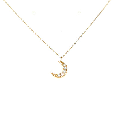 5 Dia Moon Necklace 0.1ct - JMW Jewelry Wholesale