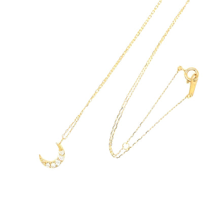 5 Dia Moon Necklace 0.1ct - JMW Jewelry Wholesale