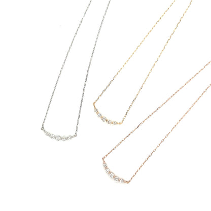 5 Dia Smile Necklace 0.04ct - JMW Jewelry Wholesale