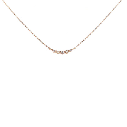 5 Dia Smile Necklace 0.04ct - JMW Jewelry Wholesale