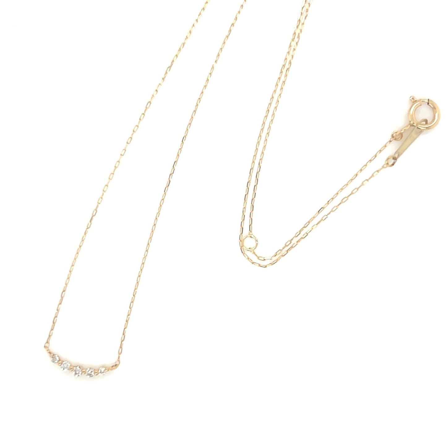 5 Dia Smile Necklace 0.04ct - JMW Jewelry Wholesale