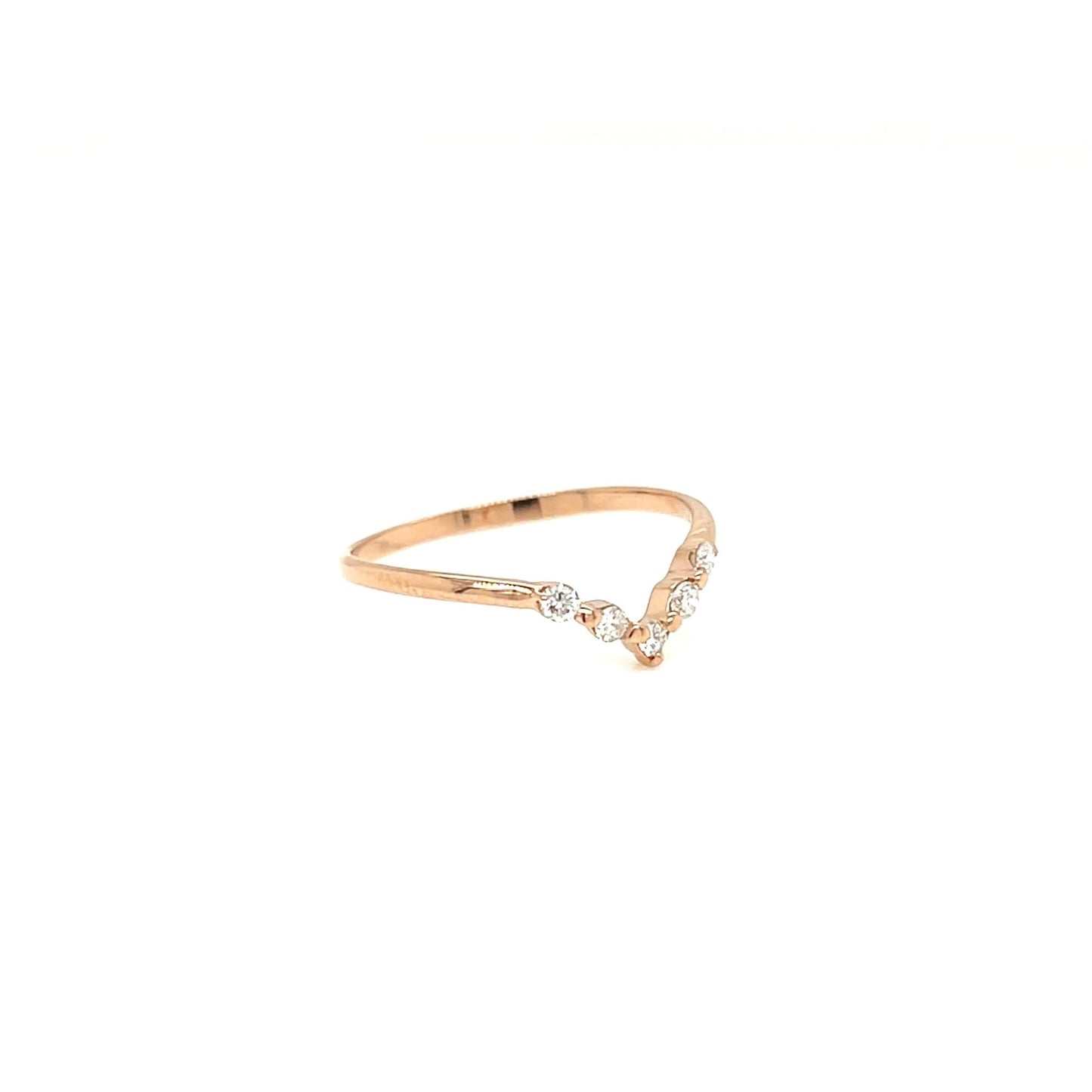 5 Dia V shape ring 0.1ct - JMW Jewelry Wholesale