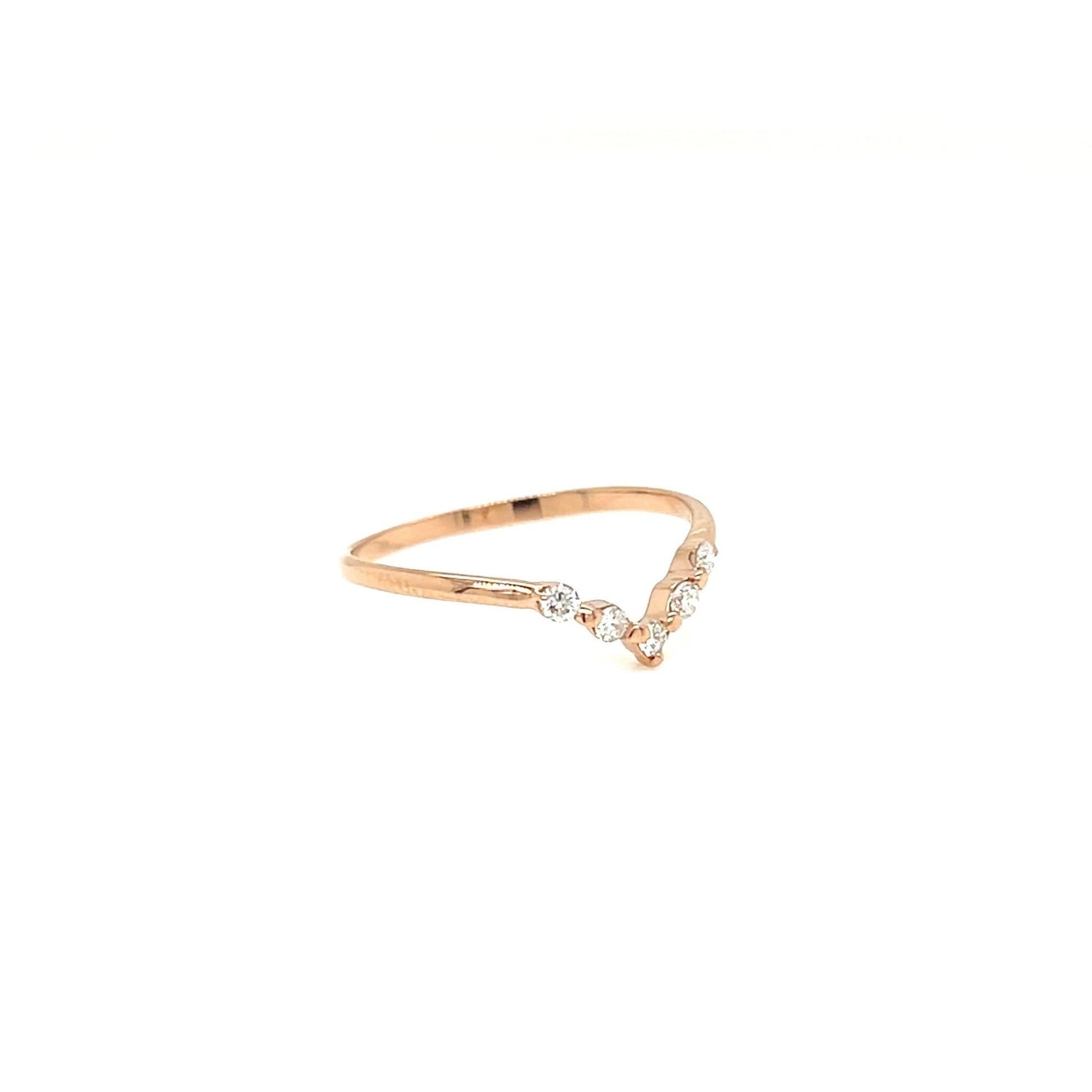 5 Dia V shape ring 0.1ct - JMW Jewelry Wholesale