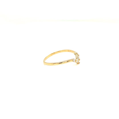 5 Dia V shape ring 0.1ct - JMW Jewelry Wholesale