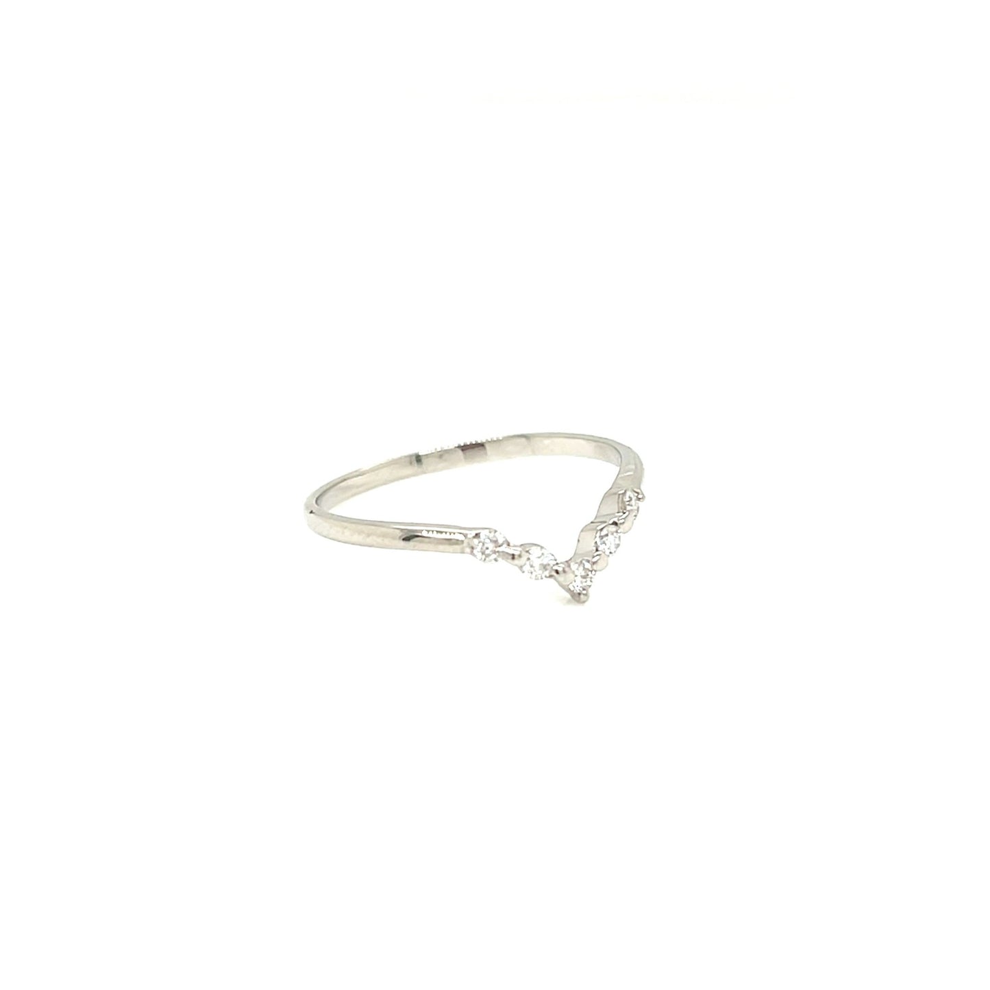 5 Dia V shape ring 0.1ct - JMW Jewelry Wholesale