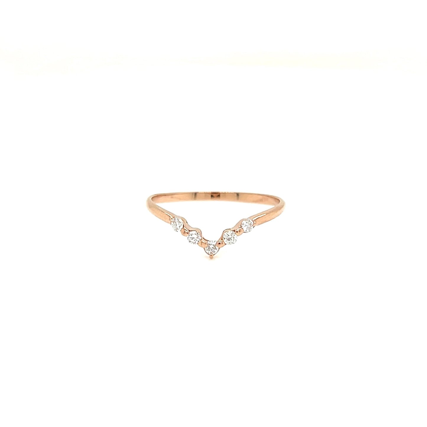 5 Dia V shape ring 0.1ct - JMW Jewelry Wholesale