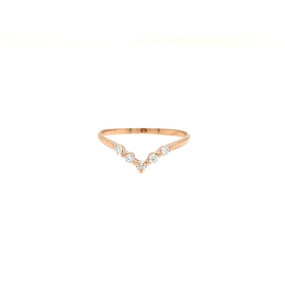 5 Dia V shape ring 0.1ct - JMW Jewelry Wholesale