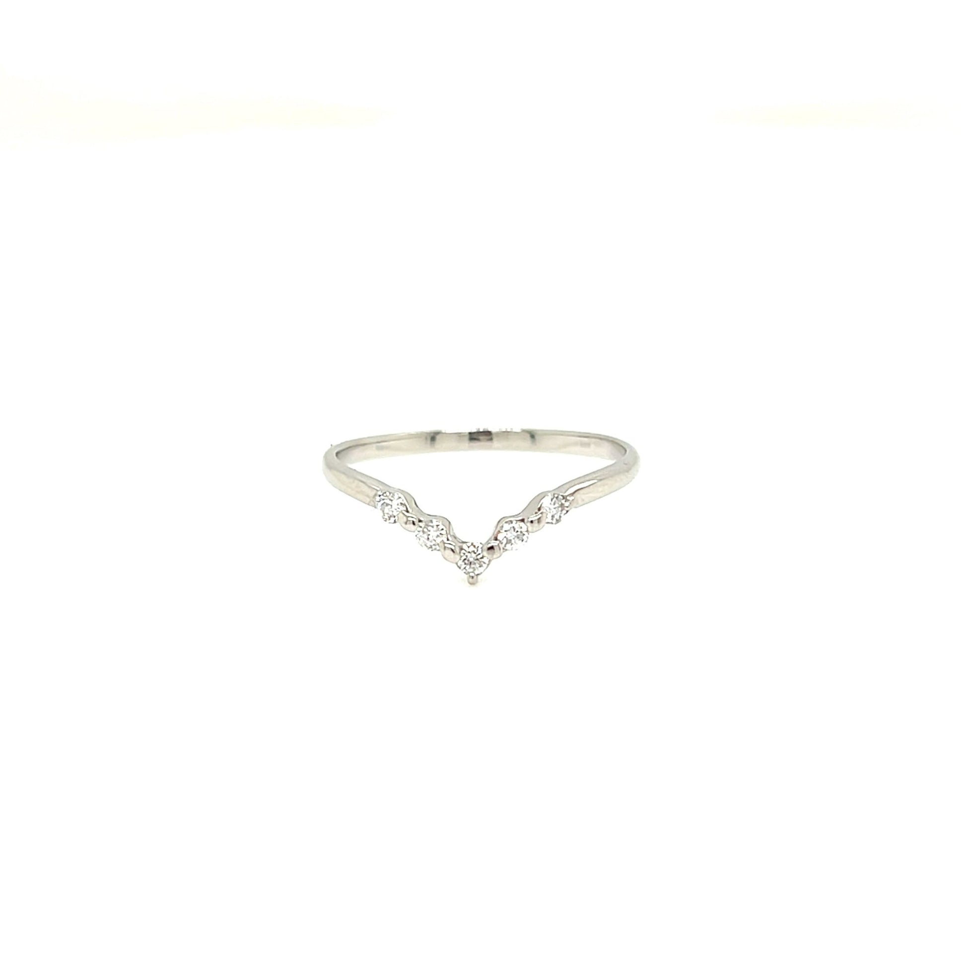 5 Dia V shape ring 0.1ct - JMW Jewelry Wholesale