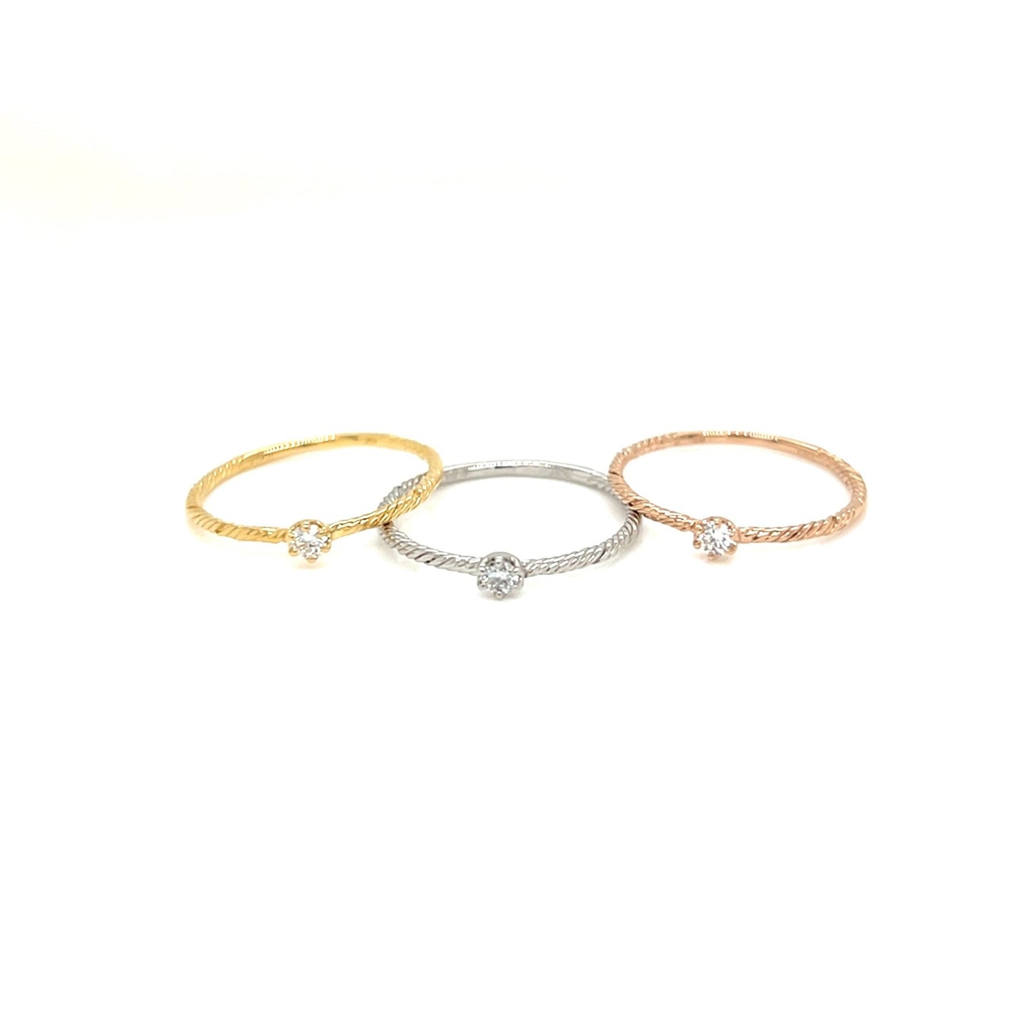 6 Claw Twist Ring 0.06ct - JMW Jewelry Wholesale