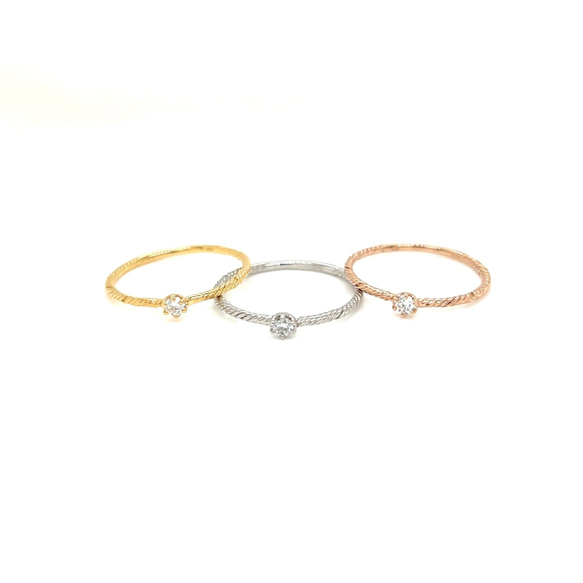 6 Claw Twist Ring 0.06ct - JMW Jewelry Wholesale