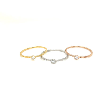 6 Claw Twist Ring 0.06ct - JMW Jewelry Wholesale
