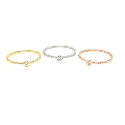 6 Claw Twist Ring 0.06ct - JMW Jewelry Wholesale