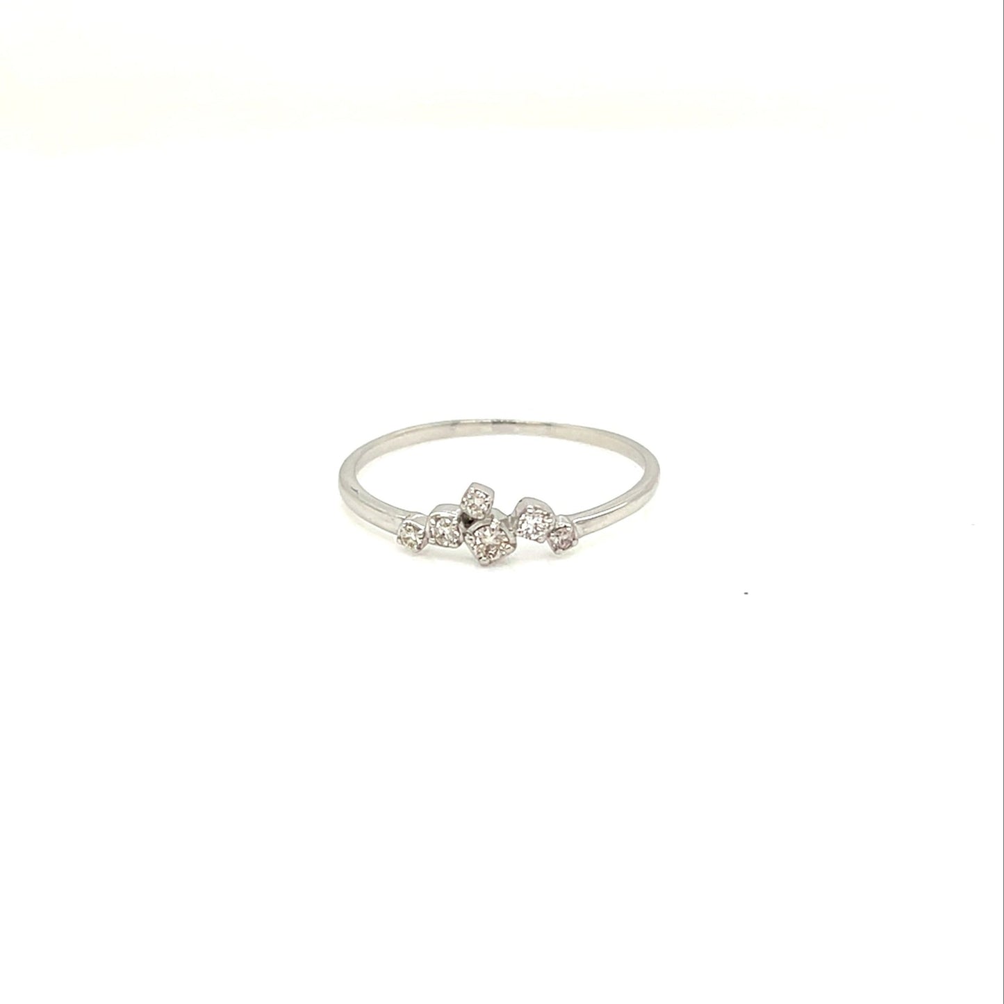 6 Dia Bezel Wave Ring 0.1ct - JMW Jewelry Wholesale