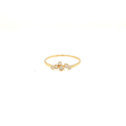 6 Dia Bezel Wave Ring 0.1ct - JMW Jewelry Wholesale