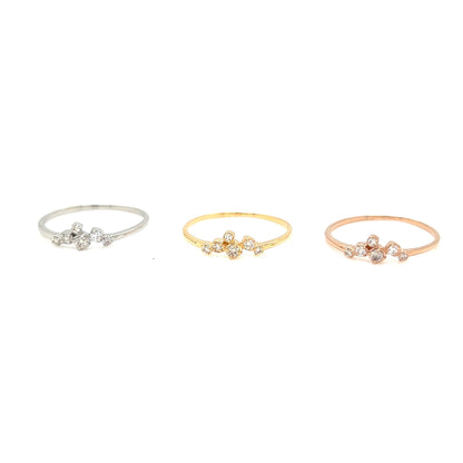 6 Dia Bezel Wave Ring 0.1ct - JMW Jewelry Wholesale