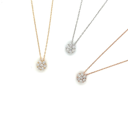 7 Dia Flower Necklace N 0.2ct - JMW Jewelry Wholesale