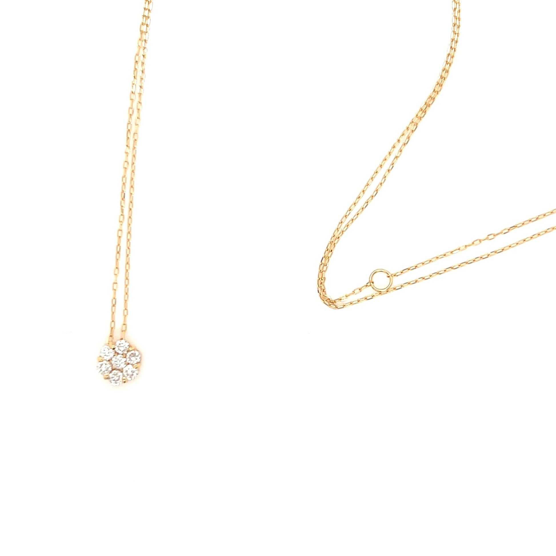 7 Dia Flower Necklace N 0.2ct - JMW Jewelry Wholesale