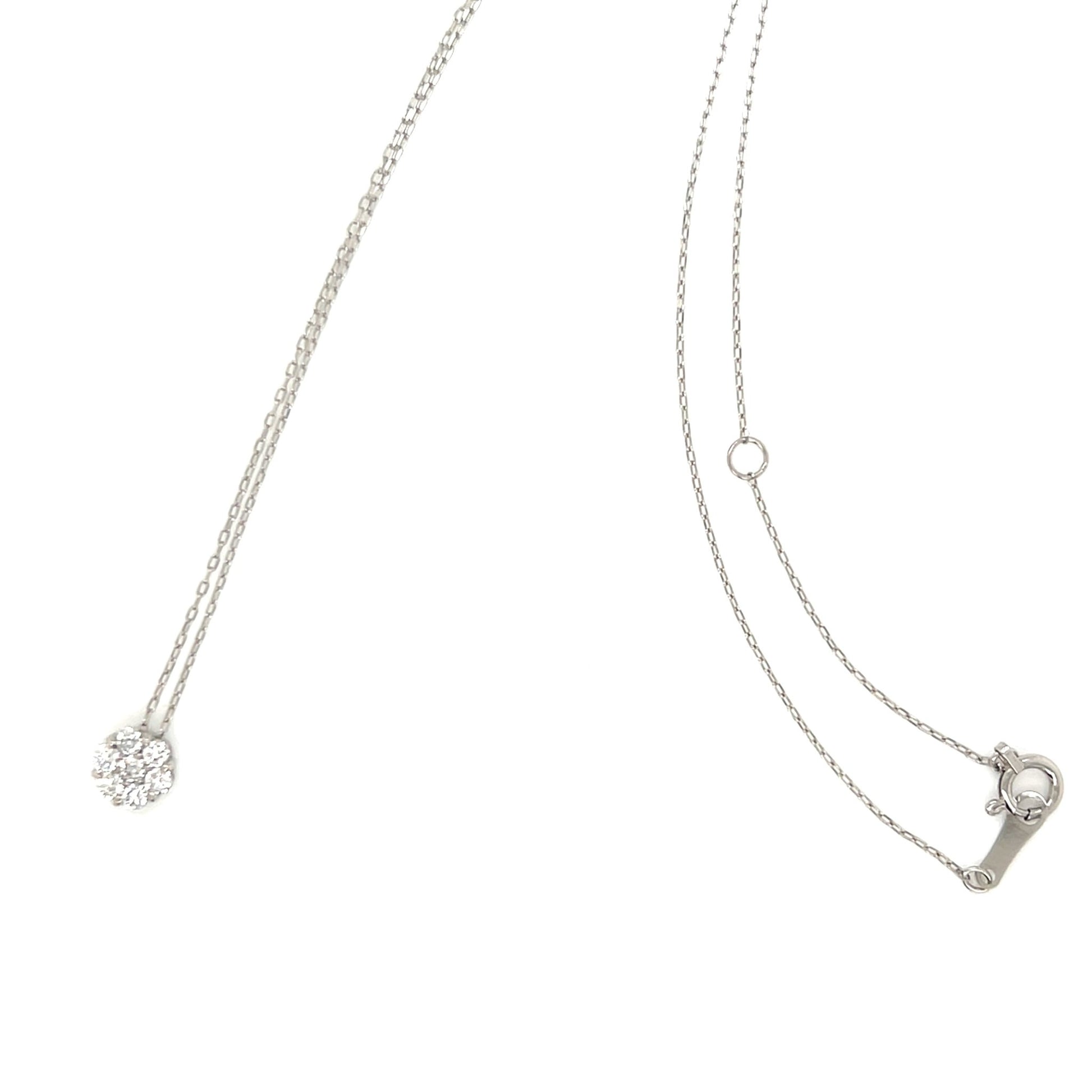 7 Dia Flower Necklace N 0.2ct - JMW Jewelry Wholesale