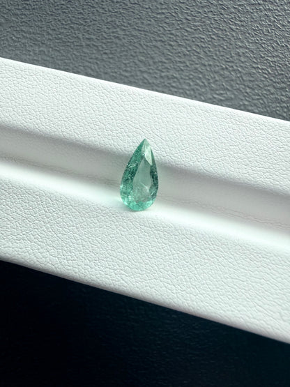 Soft Blue Paraiba Tourmaline – 1.03ct Pear Shape