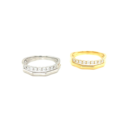 Double Line Edge Ring 0.2ct
