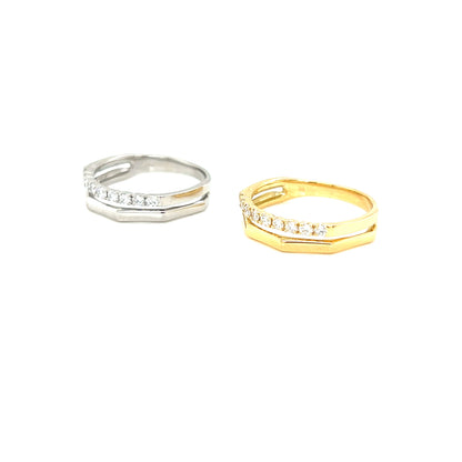 Double Line Edge Ring 0.2ct