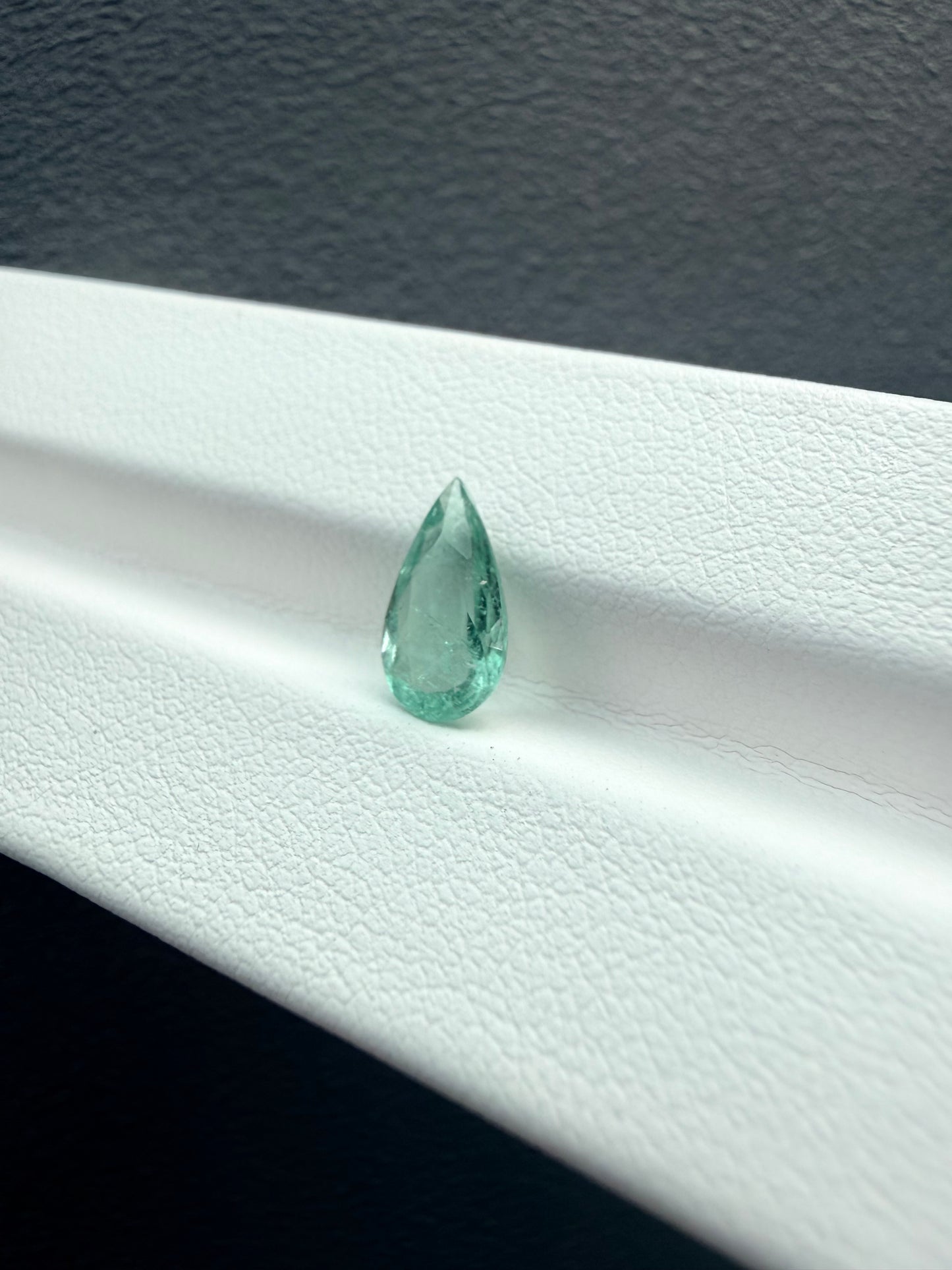 Soft Blue Paraiba Tourmaline – 1.03ct Pear Shape