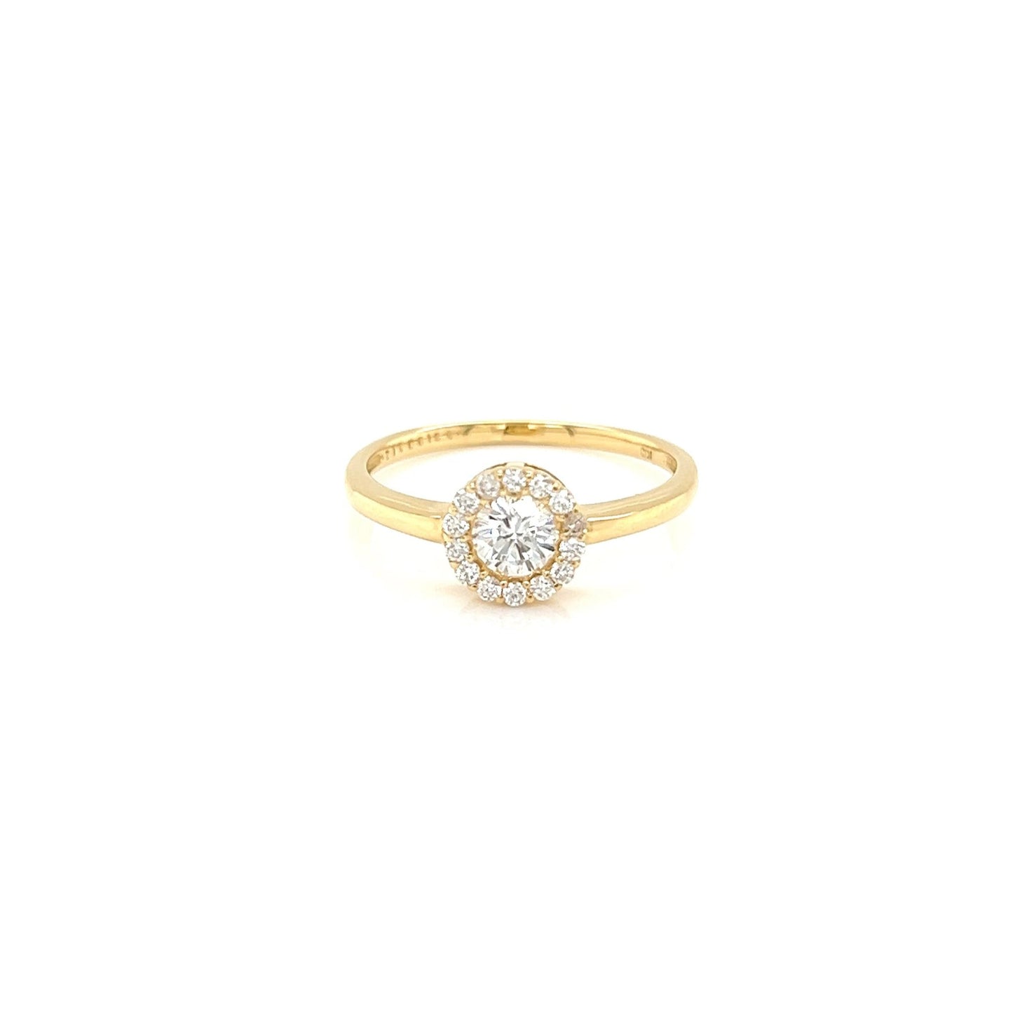 Halo Ring with CGL Cert Book
 0.3/0.12ct