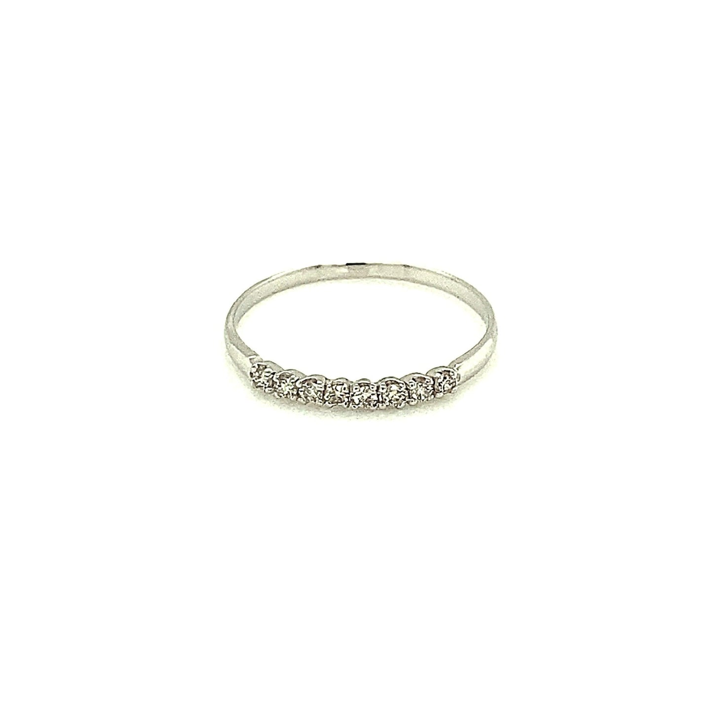 8 Dia Half Eternity Ring 0.1ct - JMW Jewelry Wholesale