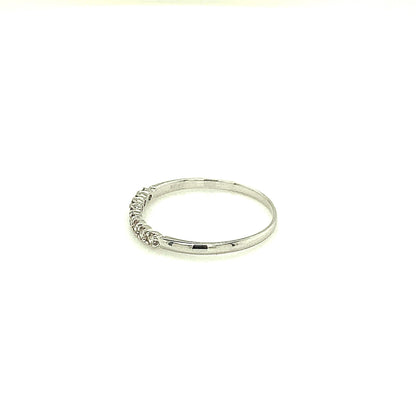 8 Dia Half Eternity Ring 0.1ct - JMW Jewelry Wholesale