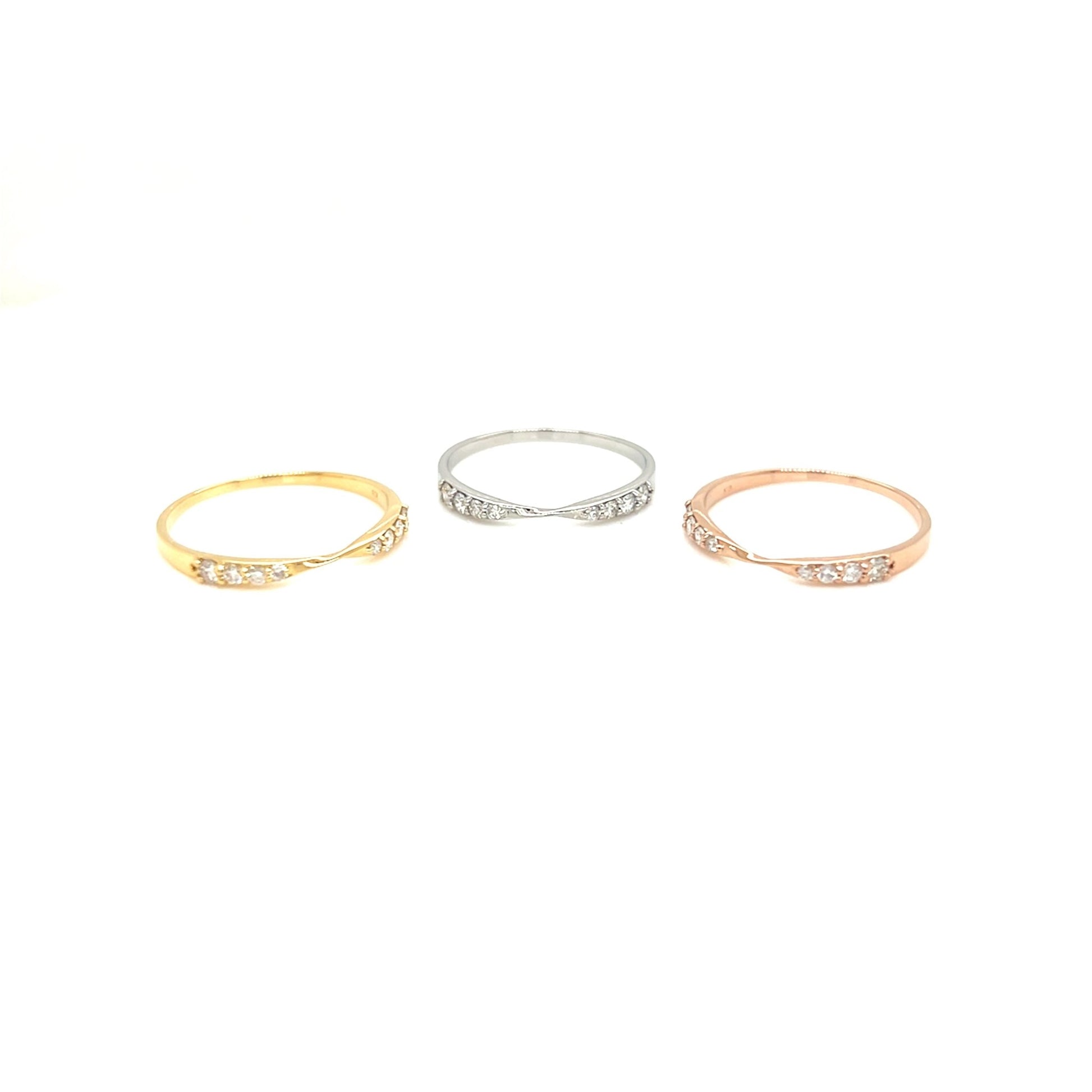 8 Dia Wave Ring 0.15ct - JMW Jewelry Wholesale