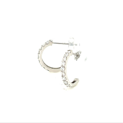9 Dia Half Hoop Earrings 0.3ct - JMW Jewelry Wholesale